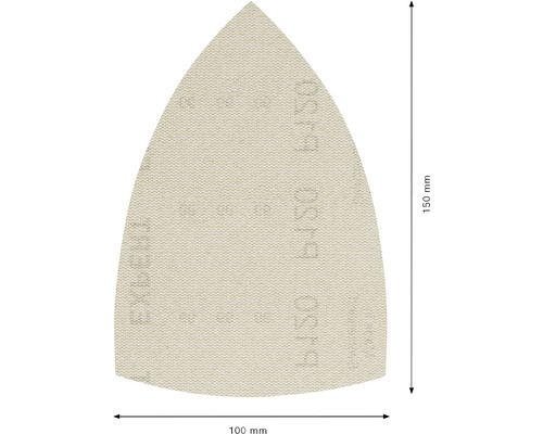 Dreieckiges Schleifpapier, 150 mm lang und 100 mm breit