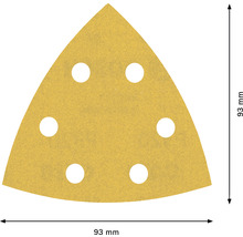 Schleifdelta für Deltaschleifer Multischleifer Bosch Zubehör = 93x93x93 mm Korn 320 6 50 Stück