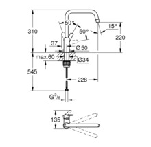 Küchenarmatur Grohe Start 2021 30470 supersteel matt-thumb-2