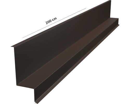 Metall Fensterbank mit einer Länge von 200 cm.