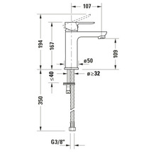 Waschtischarmatur Duravit A.1 chrom A11020002010