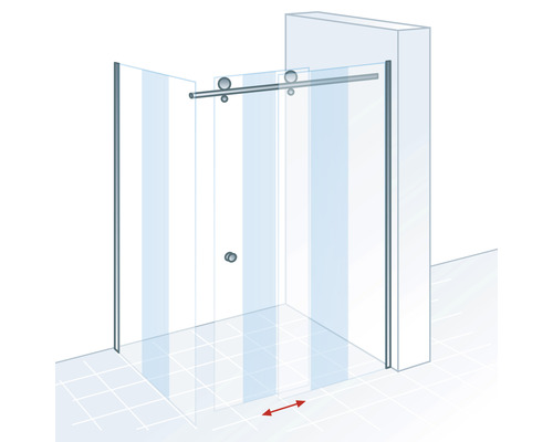 Duschkabine mit Schiebetür aus Glas