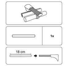 Trägerverlängerung für Universalträger edelstahl-optik