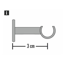 Wandträger für Caféhausstangen edelstahl Ø 12 mm 2 Stk.