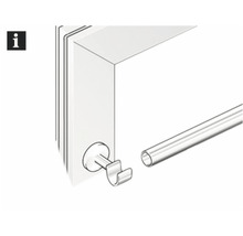 Wandträger für Caféhausstangen edelstahl Ø 12 mm 2 Stk.