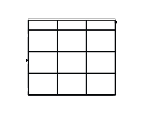 Regal mit neun Fächern