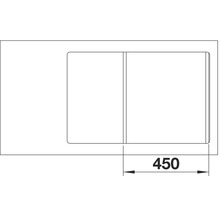 Flächenbündige Spüle Blanco Axia III 45 S-F 500x770 mm mit Glasschneidbrett anthrazit-thumb-5