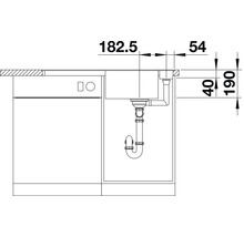 Flächenbündige Spüle Blanco Axia III 5 S-F 500x905 mm mit Esche-Compound-Brückenschneidbrett felsgrau