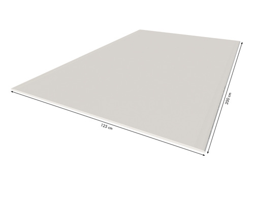 Bauplatte mit den Maßen 125 cm x 200 cm