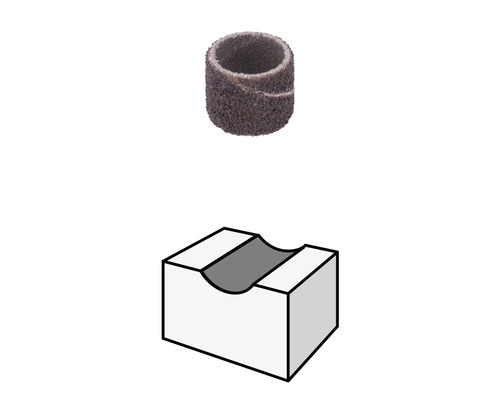 Schleifhülsenaufsatz und Halter