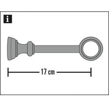 Träger geschlossen 1-läufig für Lugano kiefer Ø 28 mm-thumb-4