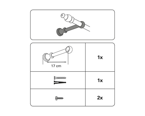 Montageanleitung für Gardinenstange mit Schrauben