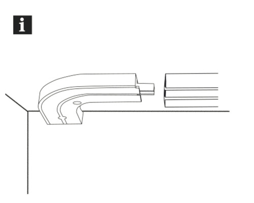 Installationsanleitung für LED-Leiste mit Eckstück