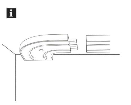 Installationsanleitung für Eckleiste