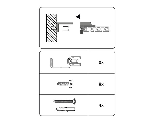 Abbildung der Montageanleitung mit Zubehör