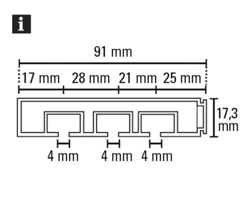 Technische Zeichnung mit Maßangaben
