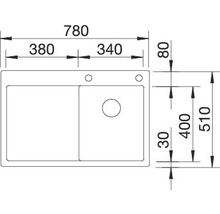 Spüle Blanco Claron 4 S-IF links 510x780 mm Edelstahl-thumb-6