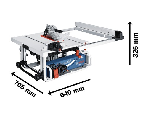 Bosch Sägetisch mit den Maßen 705 mm mal 640 mm mal 325 mm
