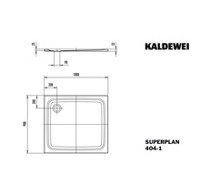 Extraflache Rechteck-Duschwanne Kaldewei Superplan Mod.404-1 100x90x2,5 cm weiß-thumb-7 Extraflache Rechteck-Duschwanne Kaldewei Superplan Mod.404-1 100x90x2,5 cm weiß-thumb-7