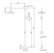 Duschsäule Schulte Modern Plus D969272 02 mit Umsteller chrom-thumb-6