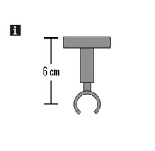 Deckenträger für Kira silber Ø 19 mm