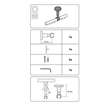 Deckenträger für Kira cappuccino Ø 19 mm