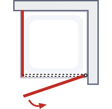 Illustration eines Rollladens mit Zugrichtung nach unten