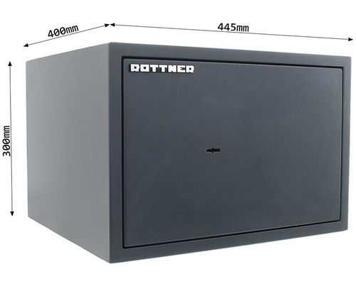 Rotttner Tresor mit den Maßen 445 mm x 400 mm x 300 mm