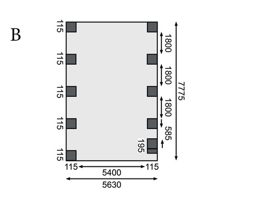 Grundriss mit Maßangaben