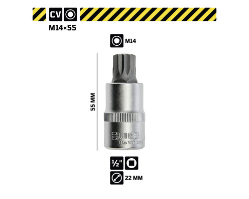 Steckschlüssel-Einsatz M14 x 55 Millimeter