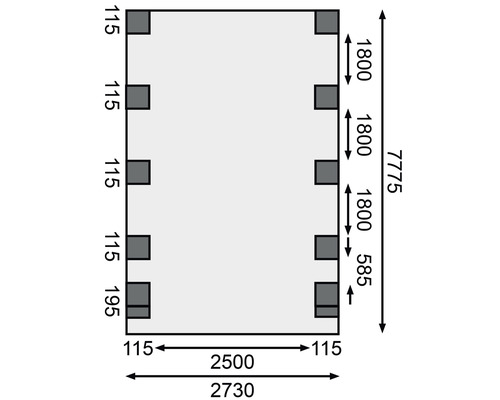 Grundriss mit Abmessungen