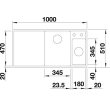 Spüle Blanco Axia III 6 S links 510x1000 mm mit Glasschneidbrett tartufo-thumb-5