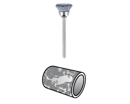 Drahtbürstenaufsatz zum Entrosten von Rohren