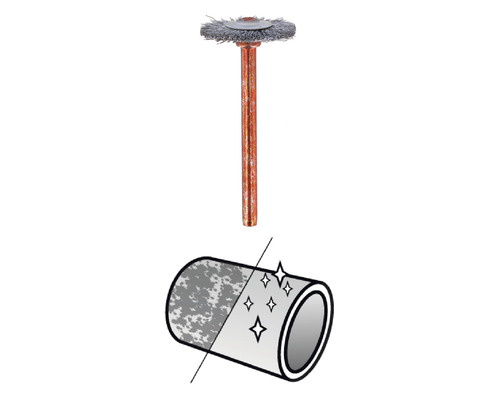 Drahtbürstenaufsatz für Bohrmaschine und Rohrdarstellung für die Metallreinigung