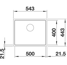 Spüle Blanco Subline 500-IF 443x543 mm ohne Ablauffernbedienung anthrazit-thumb-3