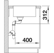 Spüle Blanco Subline 500-IF 443x543 mm ohne Ablauffernbedienung anthrazit-thumb-2