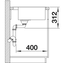 Spüle Blanco Subline 500-IF/A 510x543 mm mit Ablauffernbedienung anthrazit