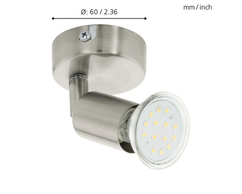Deckenleuchte mit LED-Leuchtmittel, Durchmesser 60 Millimeter