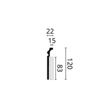 Zeichnung eines Zierprofils mit Maßangaben
