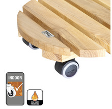 Pflanzenroller aus Holz mit Rollen