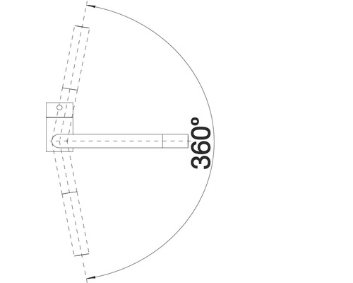 360 Grad Schwenkbereich Illustration