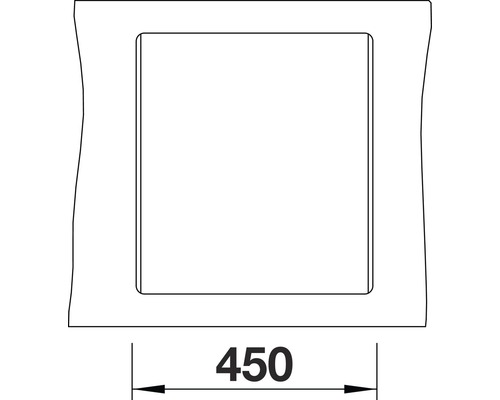Quadratischer Ausschnitt mit einer Breite von 450.