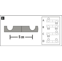 Adapter für Deckenträger Chicago edelstahl-optik Ø 20 mm