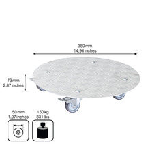 Pflanzenroller WagnerSystem Alaska Aluminium Ø 38 cm Tragkraft 150 kg silber