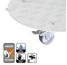 Pflanzenroller WagnerSystem Alaska Aluminium Ø 38 cm Tragkraft 150 kg silber