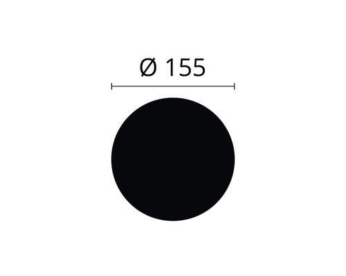 Kreis mit Durchmesser 155 Millimeter