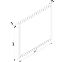 LED-Lichtspiegel Cordia BRW LINE eckig 65x60 cm mit Alurahmen schwarz-thumb-6 LED-Lichtspiegel Cordia BRW LINE eckig 65x60 cm mit Alurahmen schwarz-thumb-6