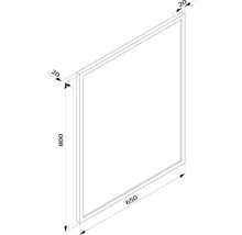 LED-Lichtspiegel Cordia BRW LINE eckig 65x80 cm mit Alurahmen schwarz-thumb-6 LED-Lichtspiegel Cordia BRW LINE eckig 65x80 cm mit Alurahmen schwarz-thumb-6
