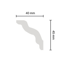 Profilleiste mit den Maßen 40 mm mal 45 mm