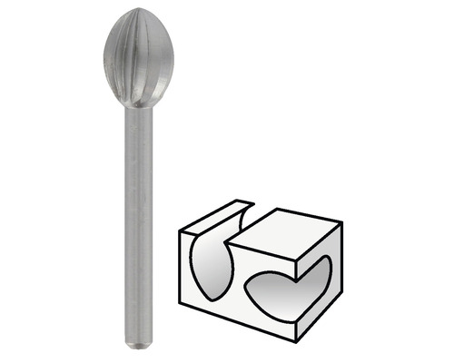 Frässtift mit Kugelkopf zur Materialbearbeitung